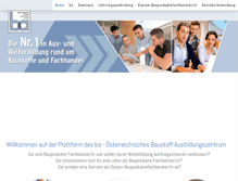Tablet Screenshot of baustoff-ausbildung.at